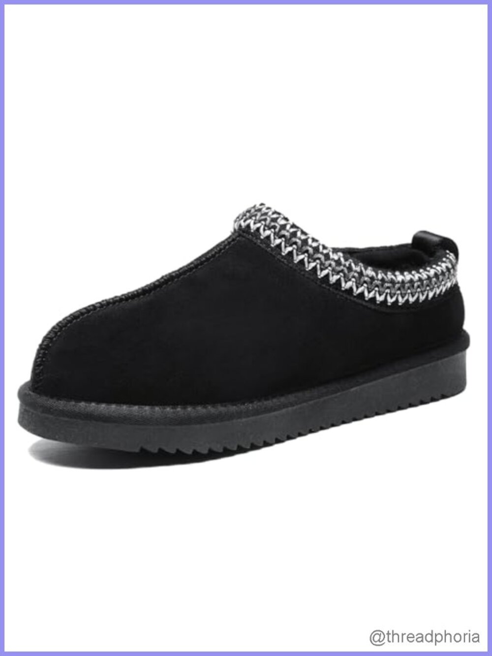 Women's Genuine Suede Fuzzy Slippers Winter Warm House Shoes